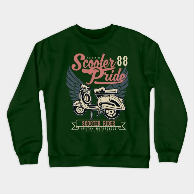 Scooter Pride Crewneck Sweatshirt by lionkingdesign